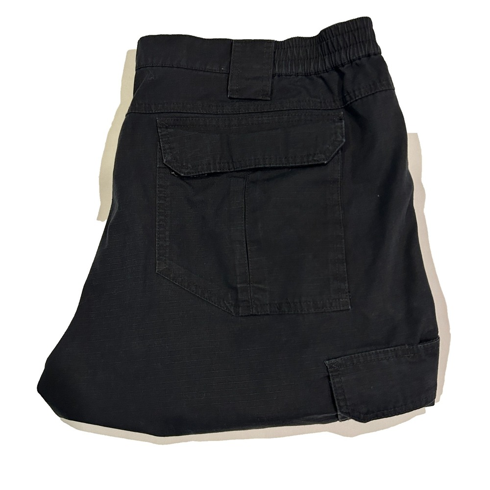 CQR Tactical Cargo Pants 42W 32L Mens Black Ripstop Work Military Combat EDC